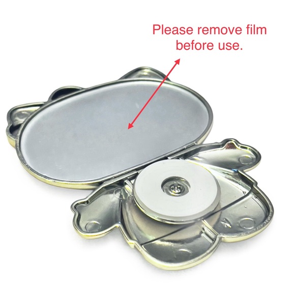 HELLO KITTY Rotatable Foldable Mobile Phone Stand With Mirror Purple/ Gold - Picture 3 of 8